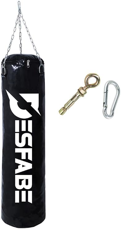 Boxing Star 70x25 Cm Zincirli Boks Kum Torbası Siyah +Askı Aparatı
