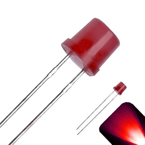 5mm Diffused Flat Top Wide Angle Red LED - Brake Indicator (Pack of 10)