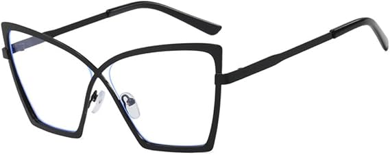 Cat Eye Reading Glasses for Women, Metal Eyewear Frame Reader for Girl Ladies, Computer Blue Light Blocking Glasses