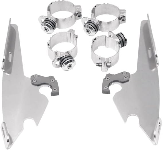 Memphis Shades Fats/Slim Trigger-Lock Mounting Kit: 1991+ Harley-Davidson Dyna/Softail Models - Polished