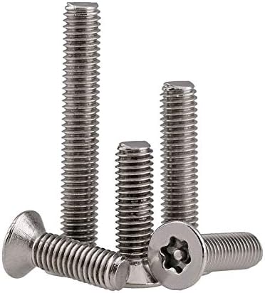 Fasteners, Security Screw M3 M4 M5 M6 M8 A2 Stainless Steel Torx Countersunk Head Tamper Proof Screws Bolt - (Dimensions:M5x10 (10Pcs))