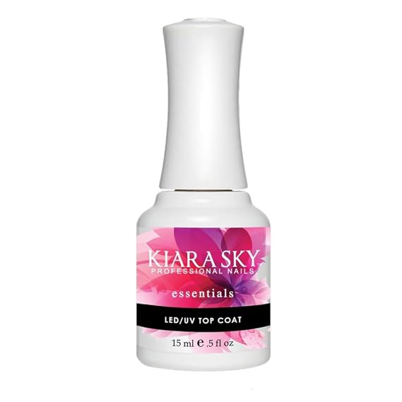 Kiara Sky Professional Nails LED UV Non Wipe Top Coat Gel for Acrylic Nails
