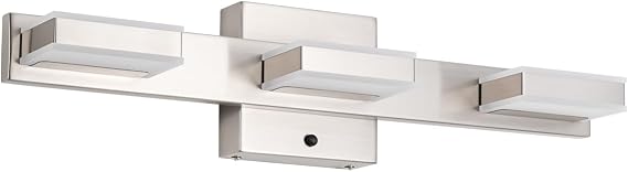 mirrea 20" 3 Light 3CCT LED Brushed Nickel Bathroom Vanity Light Fixture