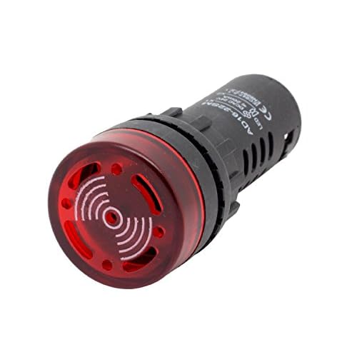 22mm 110V ACDC Red LED Flashing Buzzer Pilot Panel Indicator Light by Femitu