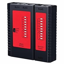 Yankok [WZ-468 Network Cable Tester] for RJ45 RJ12 RJ11 CAT5 CAT6 CAT7 Shielded Unshielded LAN Cables Continuity Test Tool (Battery Not Included, White and Black)
