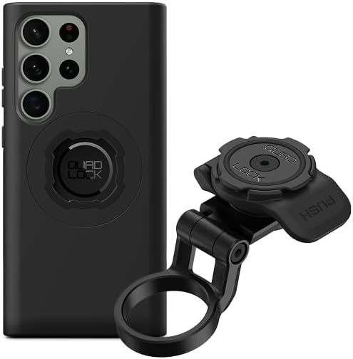 Quad Lock Stem Cap Mount (Adjustable) Bike Kit with Galaxy S23 Ultra MAG Phone Case