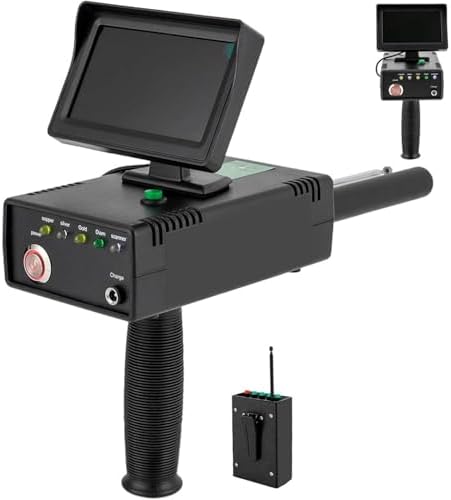 Metal Detector - Handheld High Accuracy Underground Treasure Scanner, 3D LED Display, Search Range 1-1200 Meters, Detection Depth 1-50 Meters for Finding Precious Metals