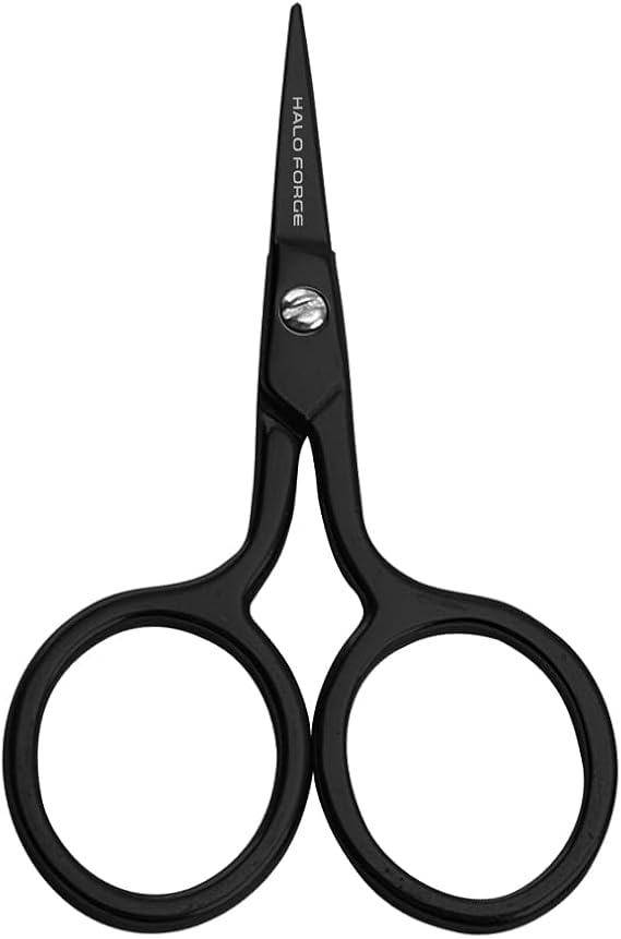 Small Embroidery Scissors: Black Forged Stainless Steel Sharp Straight Pointed Tip Shears Precision Snips Detail Thread Yarn for Sewing Cross Stitch Needlework, 2.5 inch