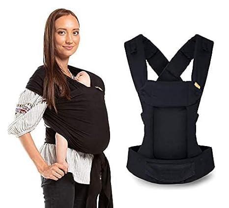Beco Baby Carrier Boba Wrap & Organic Beco Gemini Black Baby Carrier Bundle