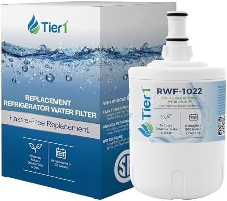 Tier1 RWF1022 8171413 Refrigerator Water Filter | Replacement for Kenmore 9002, EDR8D1, 469002, 8171414, WF286 | Fridge Filter Lasts Up To 6 Months | Easy Install | Odor Control | Great Tasting Water