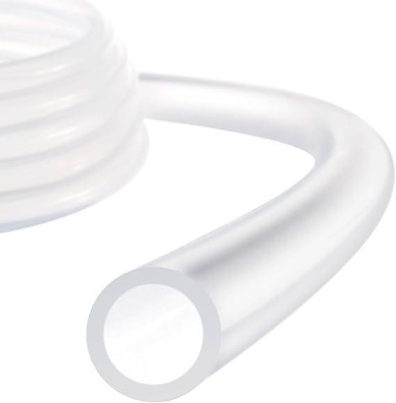 Silicone Tubing 1/32" ID x 1/16" OD 26.25ft Length High Temp Clear