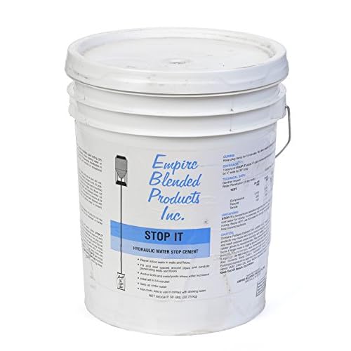 Mutual Industries 7011-0-0 Stop-It Hydraulic Water Stop Cement, 50 lb. Pail
