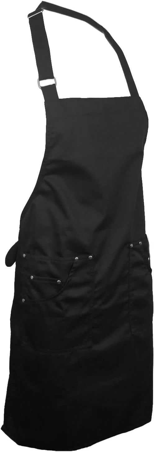 ChefsCloset Delaware Black Bib Aprons