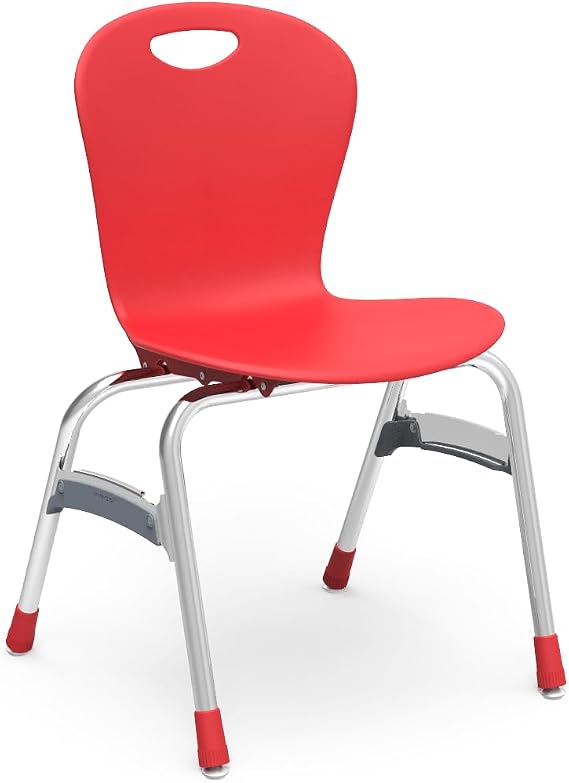 Virco ZU418 ZUMA Classroom Chair 18" Seat Height (Set of 4) - Red