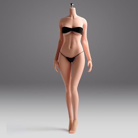 1/6 Scale Female Body,12inch Natural Beauty Body Super Flexible Seamless Figure Large Bust Body with Detachable Feet Collection (Normal Skin, Normal Version)