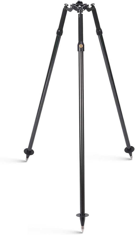 Tripod Bipod Surveying Thumb Release, Aluminum Tripod Bipod for Prism Poles Surveying or GPS Poles of Total Station GPS GNSS
