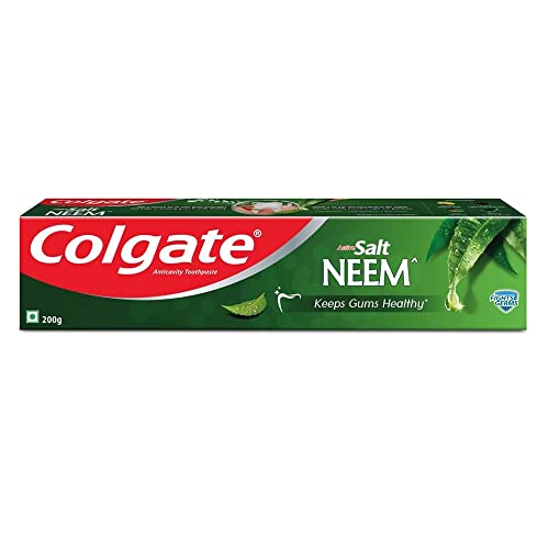 Colgate Active Salt Neem Toothpaste, Germ Fighting Toothpaste for Healthy, Tight Gums, Oral Care 200G7oz