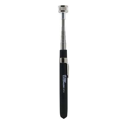 Ullman HT-3 Telescoping Hi-Tech Magnetic Pick-Up Tool with Powercap, 8-14 to 30-14 Extended Handle Length, 10 lbs Capacity, Silver