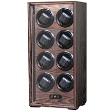 Watch Winder for 4/6/8/12 Automatic Watches, Watch Rotator for Rolex 15 Rotation Modes Box with LED Light, Watches Winder Case AC/USB Powered Present for Men Quiet Mabuchi Motor