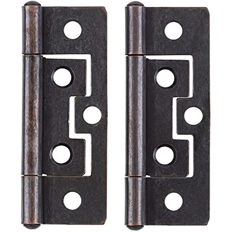 2-12 x 34 Antique Copper Non-Mortise Hinge | Pack of 20 | Cabinet Door, Box, Furniture Hardware | NH6-SAC 10