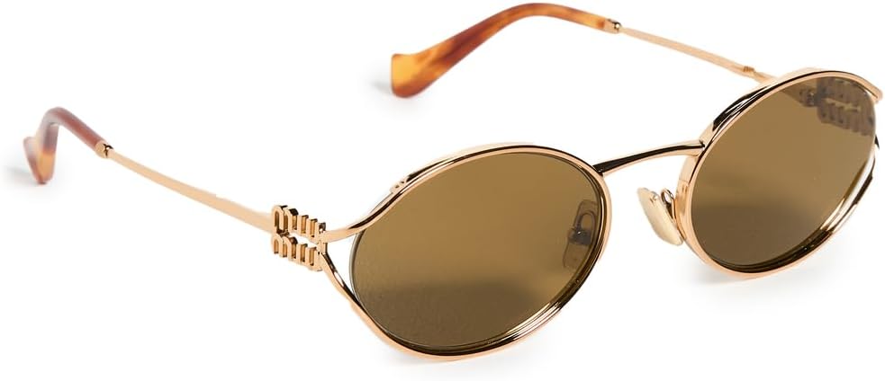 Miu Miu Women's Metal Oval Sunglasses