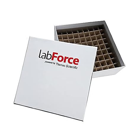 SB2CC-81-THO Cardboard Freezer Boxes with 81-Place Cell Divider, 2", Pack of 10