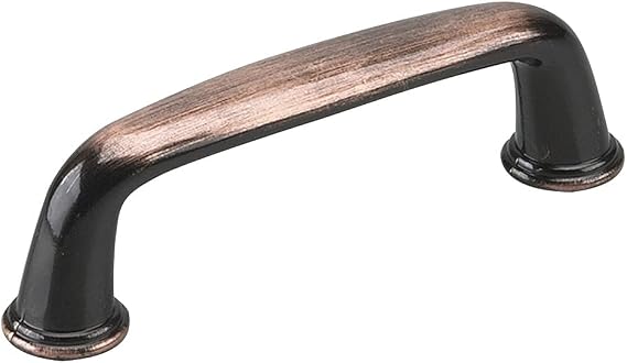 Richelieu Nantes 3-inch (76 mm) Antique Copper Curved Cabinet Pull Handle