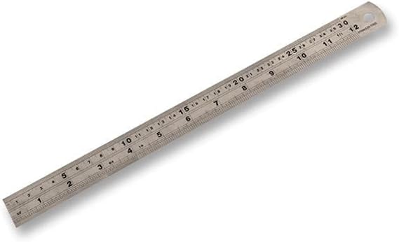 DURATOOL D00246 12" (300mm) Stainless Steel Ruler, Satin