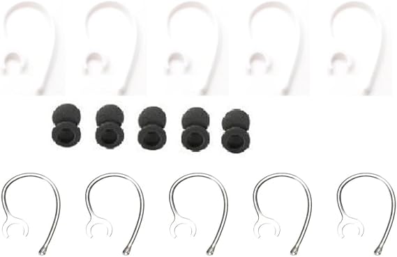 Zotech Ear Hook/Foam Bud Compatible Replacement Repair Parts, 20 Piece Compatible with Samsung HM6000 HM1900 HM3000 HM1600 HM1300
