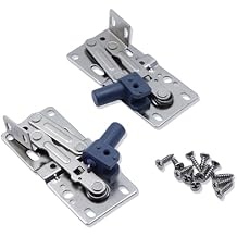 LD-0220-50SC Soft-Close Pivot Hinges 2-Pack, Silent Tip Out Tray & Cabinet Hinges, Heavy-Duty Self-Closing for Kitchen/Bathroom (Silver)