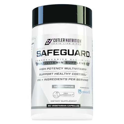 SAFEGUARD High Potency Multivitamin for Adults: Best Daily Multivitamin and Multi Mineral Support Supplement with Sensoril Ashwagandha Extract for Cortisol Support and Adrenal Health, 90 Count