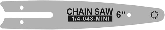 DocSmart 6 Inch Power Chainsaw Guide Bar Replacement, 1pc 6'' Guide Bar for DocSmart Mini Chainsaw