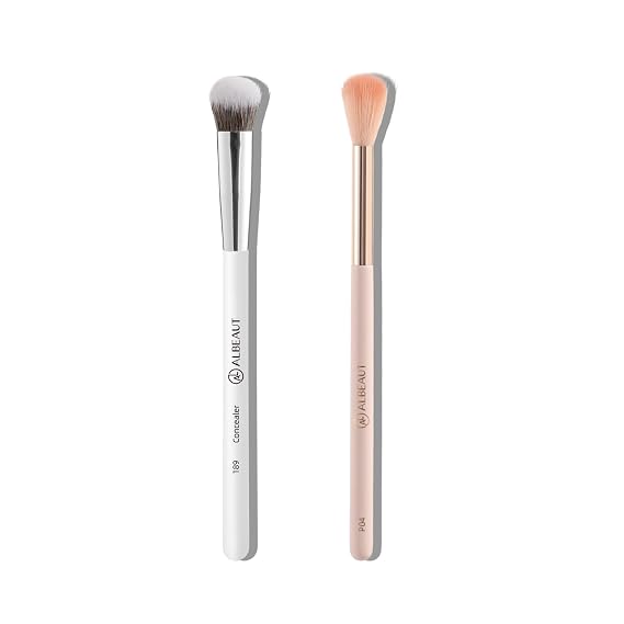 Albeaut Fluffy Highlighter Brush Kitten Paw Concealer Brush Set