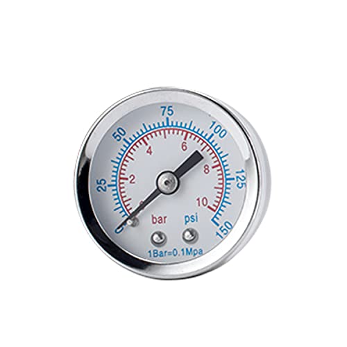 NANPU Air Pressure Gauge 18 Male NPT Connection Size, 0-150 PSI