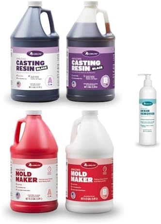 Alumilite Amazing Casting Resin Black 2-Gal and Amazing Mold Maker 1-Gal