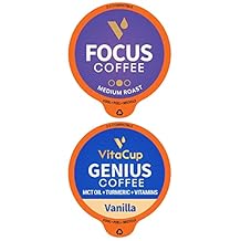 VitaCup Coffee Pod Genius Vanilla & Mushroom 32ct. Bundle Vitamin infused Single Serve Pods Compatible with K-Cup Brewers Including Keurig 2.0