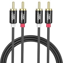 CableCreation RCA Cable, 2RCA Male to 2RCA Stereo Audio Subwoofer Cable Compatible with Speaker, AMP, Turntable, Receiver, Home Theater, Subwoofer, Double Shielded, 10 Feet/3M