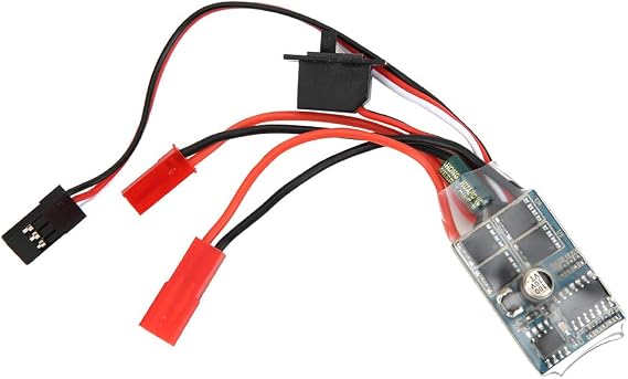 30A 4 8V ESC Two Way RC Brushed Motor Speed Controller for 1/16 1/18 1/24 Car Boat (with Brake), RC Brushed ESC, RC Brushed ESC, 30A 4 8V ESC Two Way RC Brushed Mo30A ESC Brush Speed Controller E
