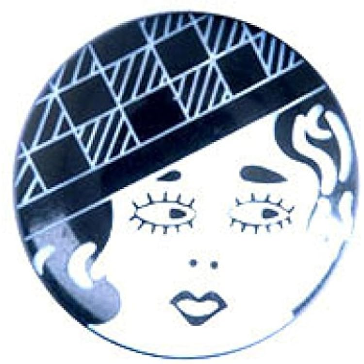 Impex Art Deco Retro Face Buttons Black & White - per button