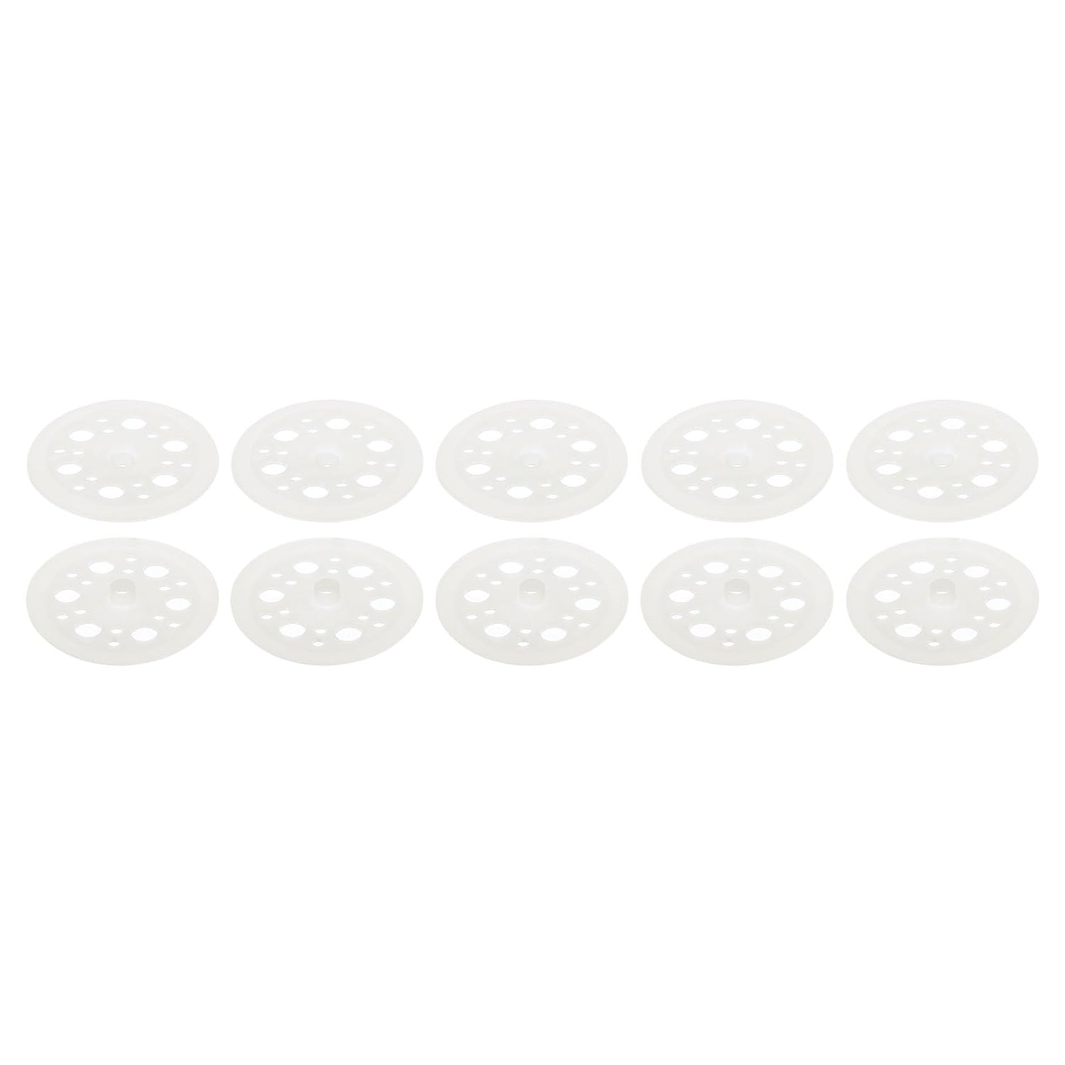 PATIKIL 46mm Polypropylene Washers, 200 Pack Load Spreading Flat Plastic Washers for Fixing Wall Ceiling Insulation Board Foam Panels Sheets, White