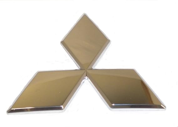 Genuine Mitsubishi Triple Diamond Emblem Chrome Front MR574731 Lancer Evolution (only) 2003 2004 2005