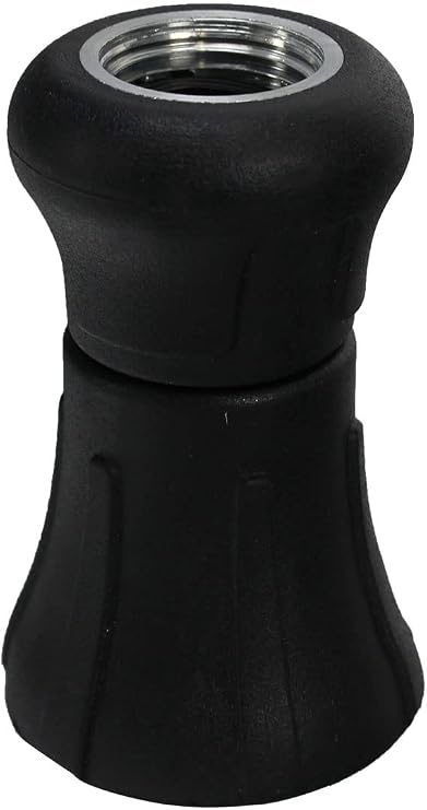 HOMEGARDEN Fire Hose Nozzle | Aluminum Core & Soft Cover | 3/4" (1.9 cm) - 11.5 NH Inlet | 3-3/4" (9.5 cm) Length | Versatile Mist to Spray Output