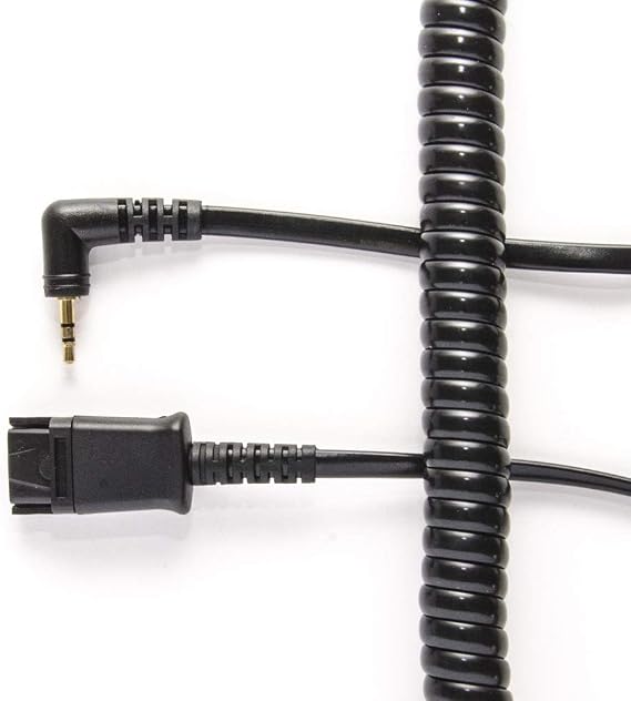 JPL BL-06+P Headset Connection Cable with Plantronics Compatible QD