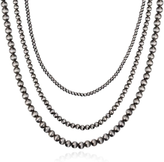 Navajo Pearl Layered Necklace Western Cowgirl Country Gift for Women