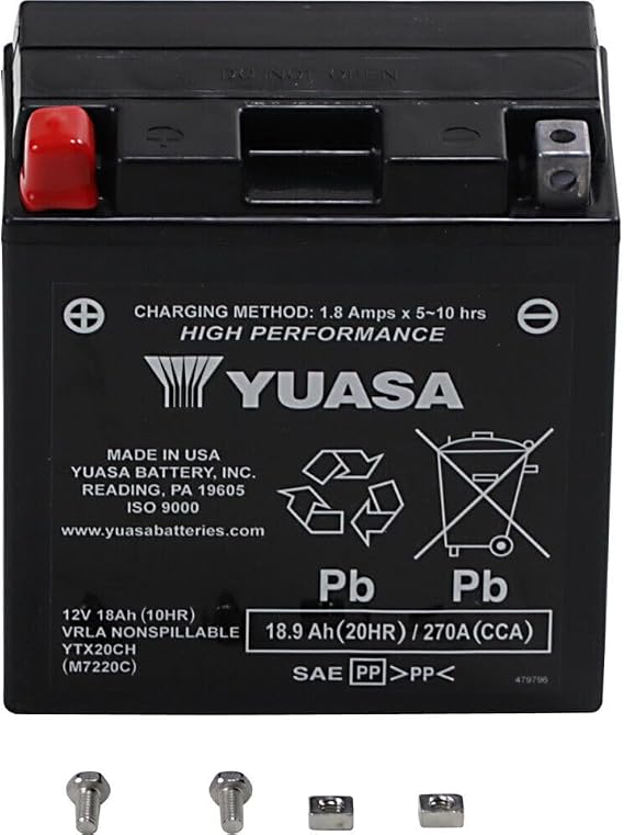 Yuasa YUAM7220C High Performance Maintenance Free Battery - YTX20CH