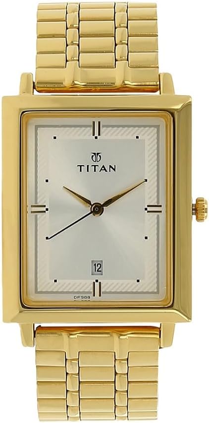 Titan Analog Off White Dial Mens Watch - 1715YM01