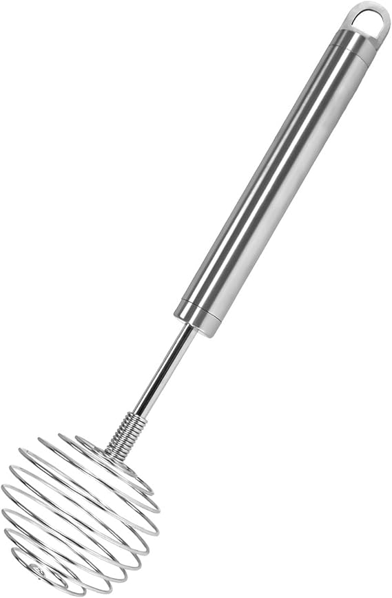 Stainless Steel Spring Eggs Whisk Eggs Beater Manual Press Type Mixer Handheld Butter Mixer Baking Accessories Hand Push Stir Blenders