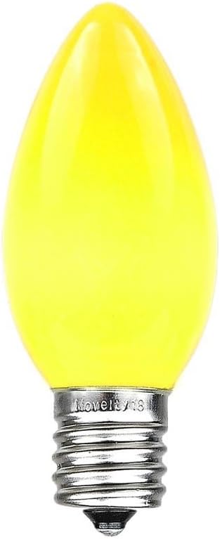 Novelty Lights 25 Pack C9 Ceramic Yellow Christmas Replacement Bulbs