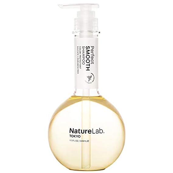NatureLab.TOKYO Perfect Smooth Shampoo - 11.5 fl oz | Weightless frizz control for smoother, healthier hair and scalp, 340 ml