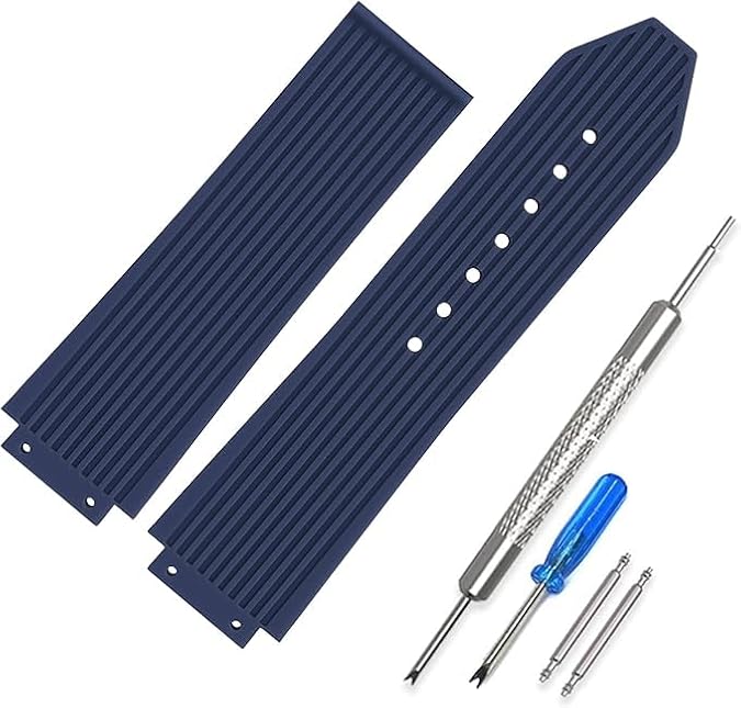 25mm Rubber Watch Band for Hublot Big Bang Replacement Watch Strap Waterproof Silicone Wristbands for Men and Women (Without Buckle)